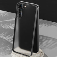 Luksusowe poszycie kwadratowe ramki silikonowe przezroczyste etui do Samsung Galaxy S21 FE S21 S22 Ultra S21 Plus Coque wyczyść tylna okładka 2